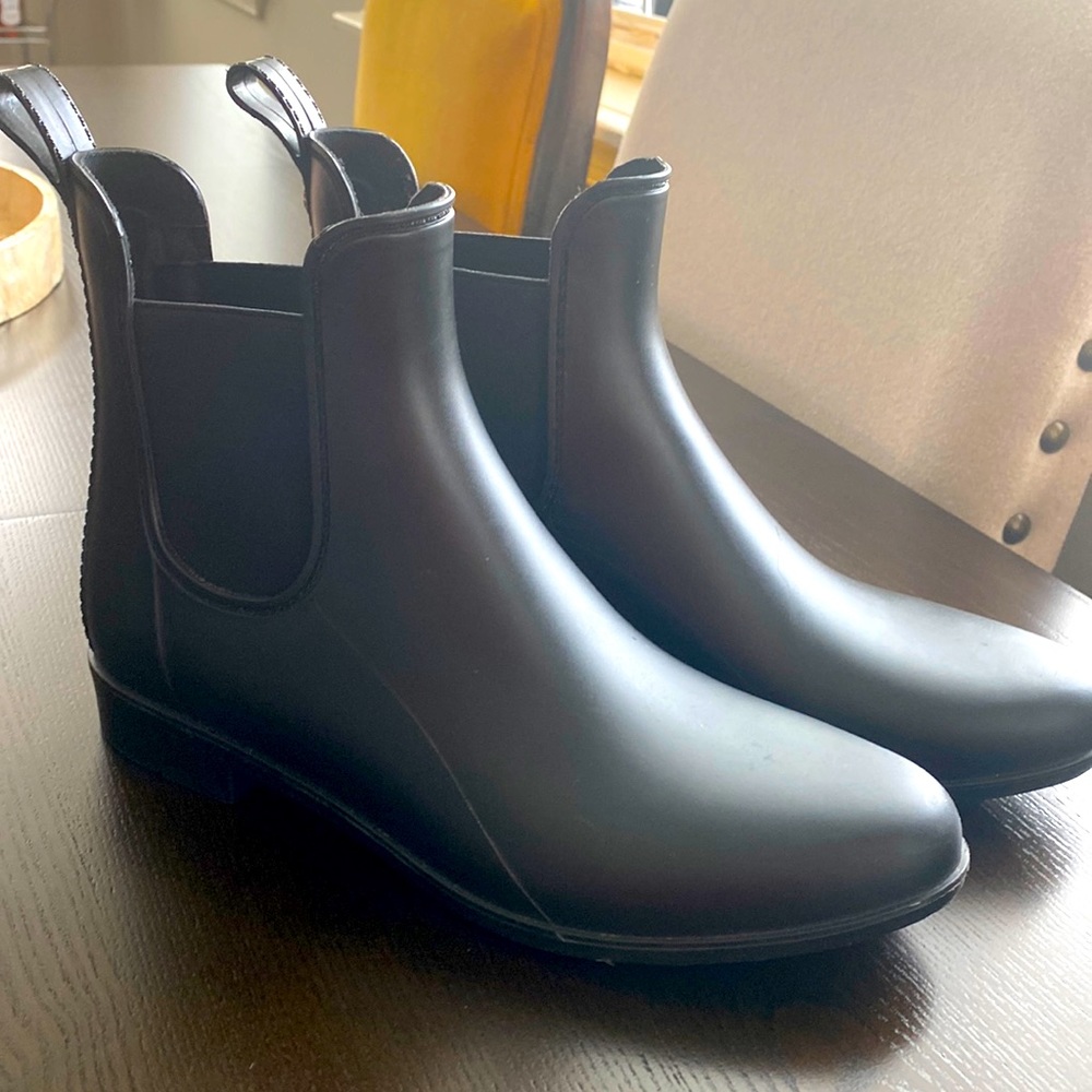 Black Sam Edelman Almond Toe Rain Boots